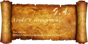 Izsóf Alexandra névjegykártya