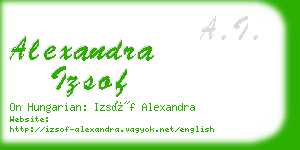 alexandra izsof business card